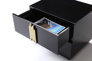 Modrest Token Modern Black & Gold 4-Piece Bedroom Set
