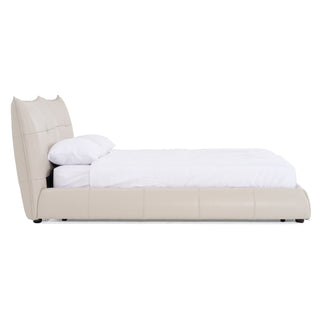 Modrest Patrick - Modern Light Grey Leather Bed