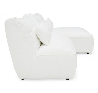 Divani Casa Racine - Modern White Fabric Modular Sectional Sofa