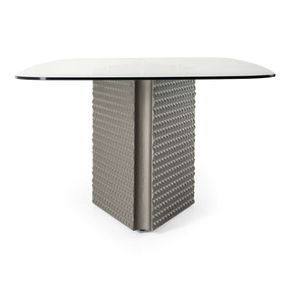 Lamod Raphael - Modern Glass + Silver Dining Table