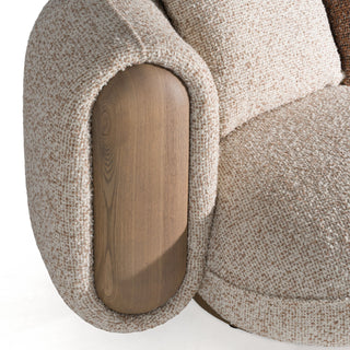 Divani Casa Raywood - Modern Multicolered Boucle Fabric + Ash Sofa