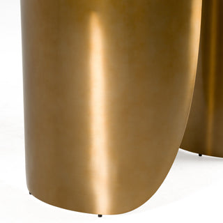 Modrest Reynold - Glam Faux Marble + Gold Stainless Steel 94-Inch Dining Table