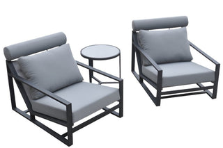 Renava Boardwalk Outdoor Grey Lounge Chair Set