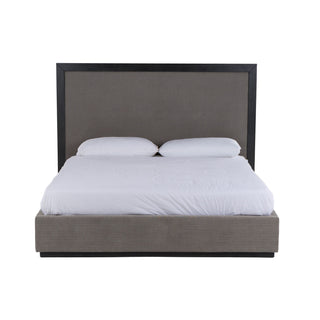 Nova Domus Santa Barbara - Modern Grey Fabric + Grey Wash Bed
