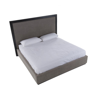 Nova Domus Santa Barbara - Modern Grey Fabric + Grey Wash Bed