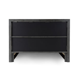 Nova Domus Santa Barbara - Modern Grey Fabric + Grey Wash Bed