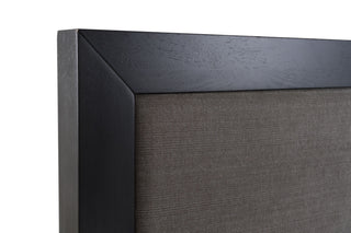 Nova Domus Santa Barbara - Modern Grey Fabric + Grey Wash Bed