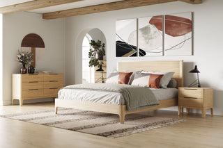Modrest Seattle - Modern Natural Oak Bed
