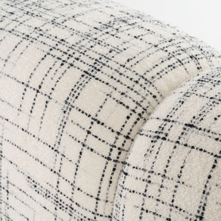 Modrest Shiloh - Modern Off-White + Black Fabric Bed