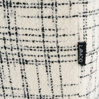 Modrest Shiloh - Modern Off-White + Black Fabric Bed