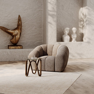 Divani Casa Suki - Modern Tan Fabric Chair