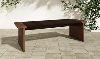 Merritt Outdoor Bench Dark Brown