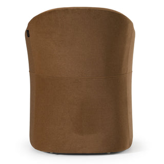 Modrest Timothy - Modern Brown Fabric Dining Chair w/ Castor Wheels