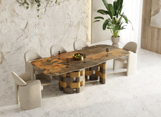 Lamod Falzone - Modern Ceramic + Wood Dining Table