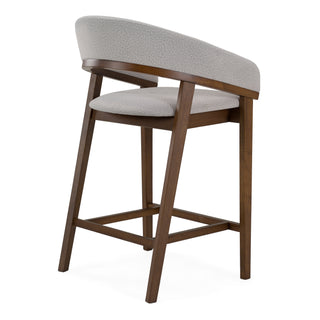 Truman - Mid-Century Modern Grey + Walnut Counter Chair (Set of 2)