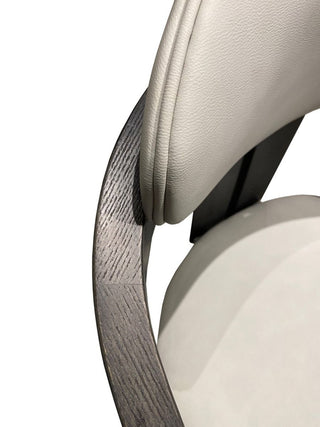 Modrest Thorne Light Grey and Dark Grey Arm Dining Chair