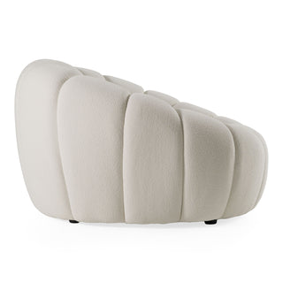 Divani Casa Yolonda - Modern Curved Off-White Fabric Chair