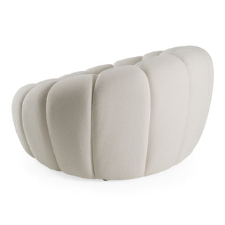 Divani Casa Yolonda - Modern Curved Off-White Fabric Chair