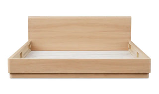 Round Off King Bed Light Oak Brown
