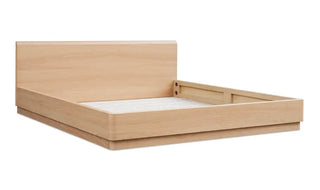 Round Off King Bed Light Oak Brown